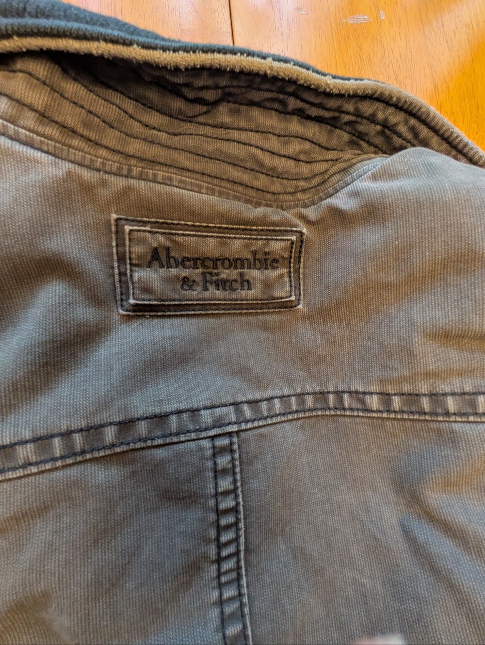 Abercrombie & Fitch Men's Slate Gray Military Field Jacket Size Large - Picture 6 of 8